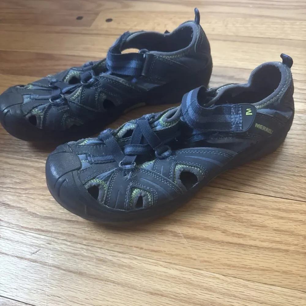 Merrell Hydro Hiker Sandals Mens Sz 6 Blue Waterproof Leather